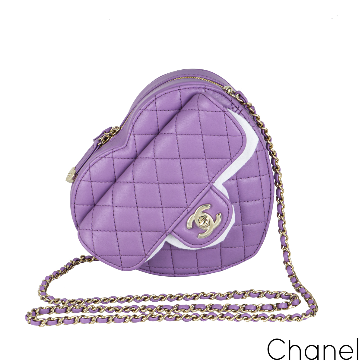 Chanel Lilac Heart Bag